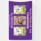 Magische Pastel Aangepaste Verjaardagsfoto Spandoek (Verticaal)