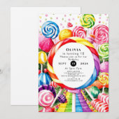 Magische Pastel Candyland Verjaardag Kaart (Voorkant / Achterkant)