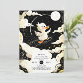 Magische Pastel Eend Verjaardag Kaart (Staand voorkant)