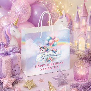Magische Pastel Eenhoorn Meisje Verjaardag Cadeaut Groot Cadeauzakje