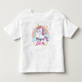 Magische Pastel Eenhoorn met Regenboog  Kinder Shirts (Voorkant)