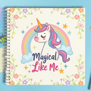 Magische Pastel Eenhoorn met Regenboog Notitieboek
