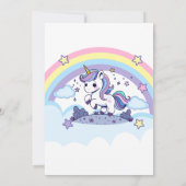 Magische Pastel Eenhoorn Party Kaart (Achterkant)