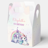 Magische Pastel Eenhoorn Regenboog Verjaardag Bedankdoosjes (Geopend)