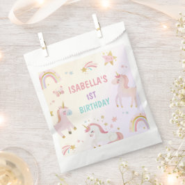 Magische Pastel Eenhoorn Regenboog Verjaardagsfees Bedankzakje