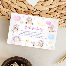 Magische Pastel Eenhoorn Regenboog Verjaardagsfees Informatiekaartje