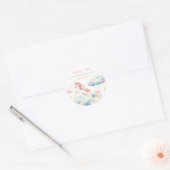 Magische Pastel Eenhoorn Verjaardagsfeest Ronde Sticker (Envelop)