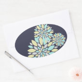 Magische Pastel Kleur Bloemblaadjes Ovale Sticker (Envelop)