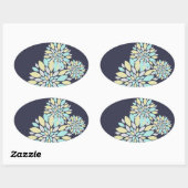 Magische Pastel Kleur Bloemblaadjes Ovale Sticker (Vel)