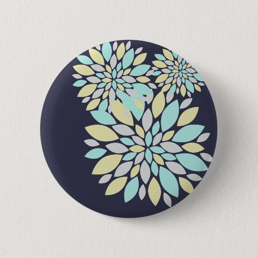 Magische Pastel Kleur Bloemblaadjes Ronde Button 5,7 Cm (Voorkant)