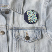 Magische Pastel Kleur Bloemblaadjes Ronde Button 5,7 Cm (In situ)