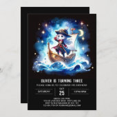 Magische Pastel Pirate Verjaardag Kaart (Voorkant / Achterkant)