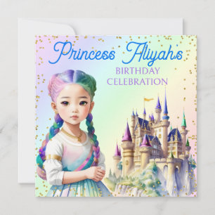 Magische Pastel Prinses Fantasy Regenboog Kasteel Kaart