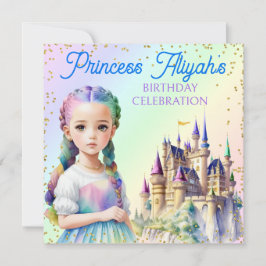 Magische Pastel Prinses Fantasy Regenboog Kasteel Kaart