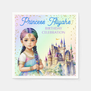Magische Pastel Prinses Fantasy Regenboog Kasteel Servet