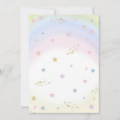 Magische Pastel Rainbow UNICORN Verjaardagsfeest Kaart (Achterkant)