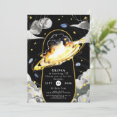 Magische pastel ruimte verjaardag kaart (Staand voorkant)