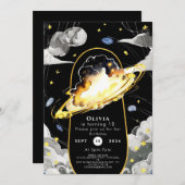 Magische pastel ruimte verjaardag kaart (Voorkant / Achterkant)