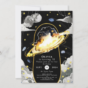 Magische pastel ruimte verjaardag kaart