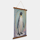 magische pastelpinguïn hangend wandkleed (Gebogen)
