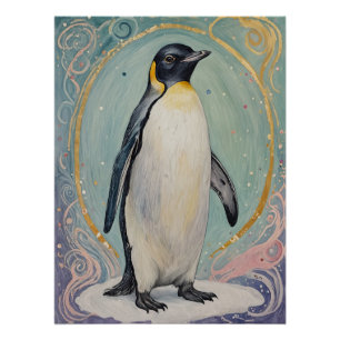 magische pastelpinguïn perfect poster