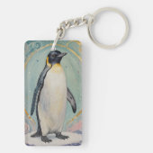 magische pastelpinguïn sleutelhanger (achterkant)