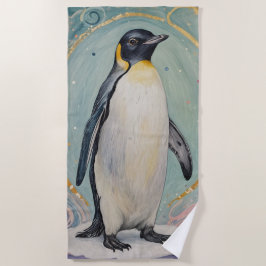magische pastelpinguïn strandlaken