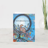 Magische Patrijs in een Kerstkaart van de Boom van Feestdagen Kaart (Achterkant)