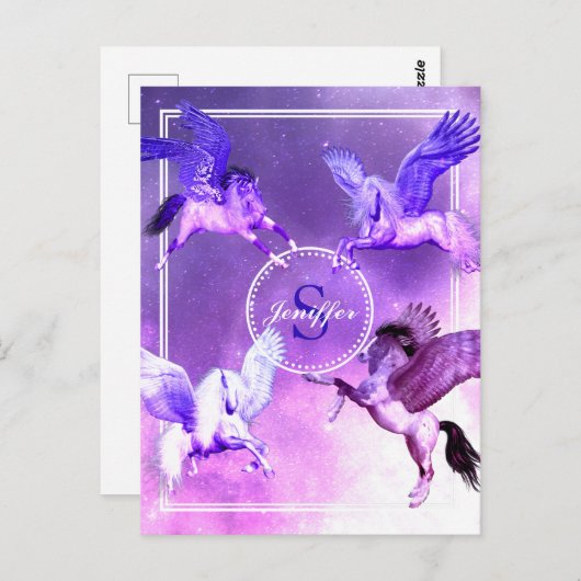 Magische Pegasus Universe. Briefkaart (Voorkant / Achterkant)