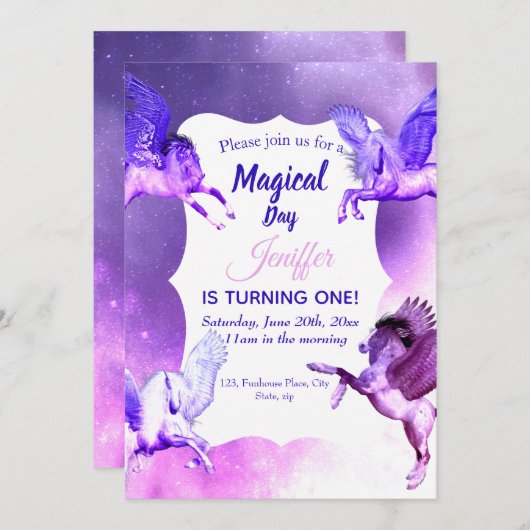 Magische Pegasus Universe. Kaart (Voorkant / Achterkant)