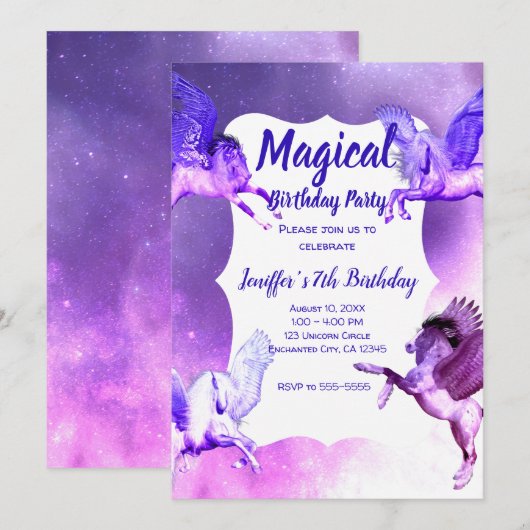 Magische Pegasus Universe. Kaart (Voorkant / Achterkant)