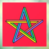 Magische Pentacle Window Cling Raamsticker (Vel 3)