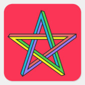 Magische Pentagram Poster Vierkante Sticker (Voorkant)