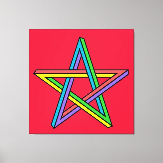 Magische Pentakel Opgespannen Canvasprint Canvas Afdruk (Voorkant)