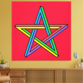 Magische Pentakel Opgespannen Canvasprint Canvas Afdruk (Insitu (Woonkamer))