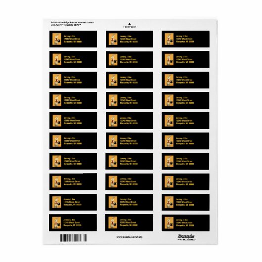 Magische Pet Trick Rabbit Adresetiketten Etiket (Full Sheet)