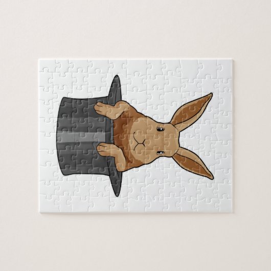 Magische pet van konijn legpuzzel (Horizontaal)