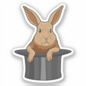 Magische pet van konijn sticker (Voorkant)