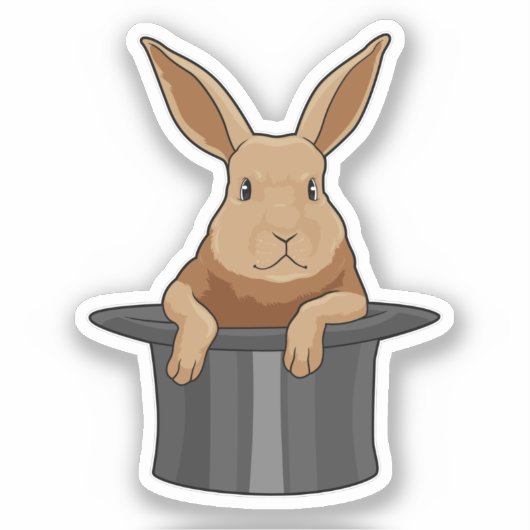 Magische pet van konijn sticker (Voorkant)