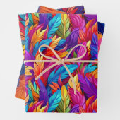 Magische Phoenix veren abstracte ontwerpen Inpakpapier Vel (In situ)