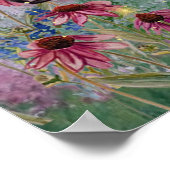 Magische picknick in de bloemen witte appaloosa poster (Hoek)