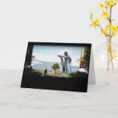 Magische pinguïn en de Heks van de Winter Kaart (Gele Bloem)