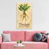 Magische Planten Mandrake 12,84' x 21,93' Canvas (Insitu (Woonkamer))
