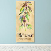 Magische Planten Motherwort 18,30 x 41,73' Canvas Afdruk (Insitu (Houten vloer))