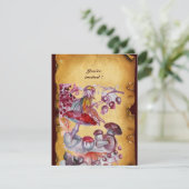 MAGISCHE PLUK PADDENSTOELEN perkament Kaart (Staand voorkant)