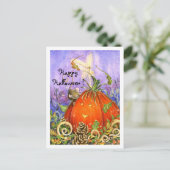 Magische pompoen en kleine vrienden briefkaart (Staand voorkant)