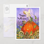 Magische pompoen en kleine vrienden briefkaart (Voorkant / Achterkant)