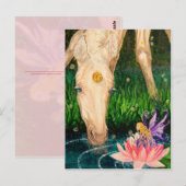 Magische Pond Unicorn & Fairy Fantasy briefkaart (Voorkant / Achterkant)