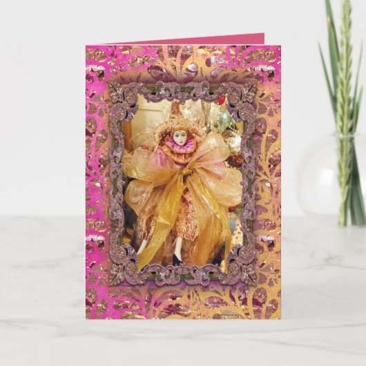 Magische pop en boog Victoriaans kerst Feestdagen Kaart (Voorkant)