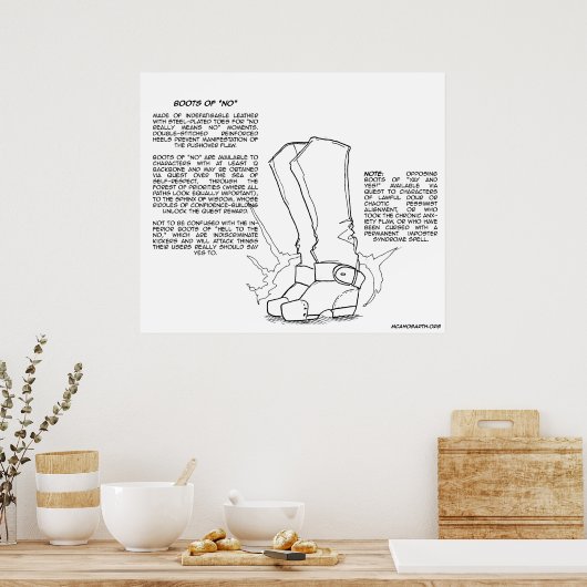 Magische post: Bots van "Nee" Poster (Keuken)